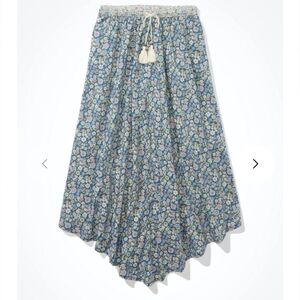 American Eagle Outfitters Blue Floral Skirt